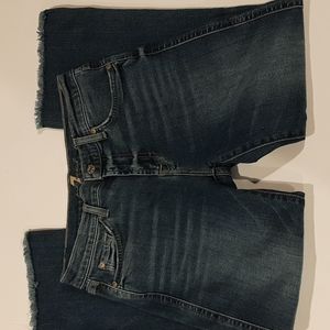 Women's Size 27 7 For All Man Kind Washed Cropped Boot Jeans